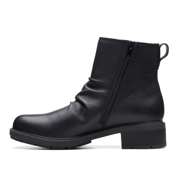 🆕 Clarks Collection Hearth Rose Black Leather Zipper Boots Size 9.5 - Picture 11 of 13